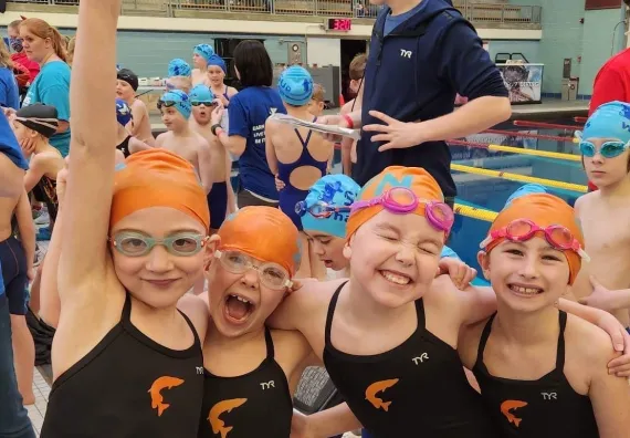 happy swimmers