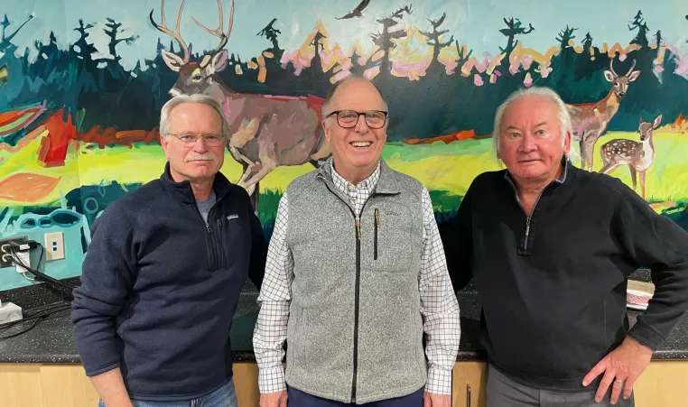 Terry, Jim, and Steve at the Y 